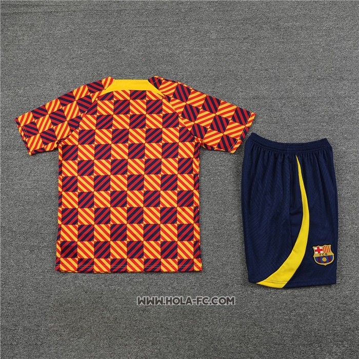 Chandal del Barcelona 2023-2024 Manga Corta Amarillo - Pantalon Corto